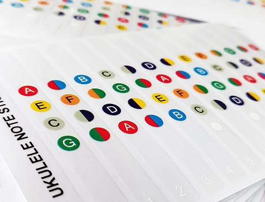 尤克里里透明音階標(biāo)簽